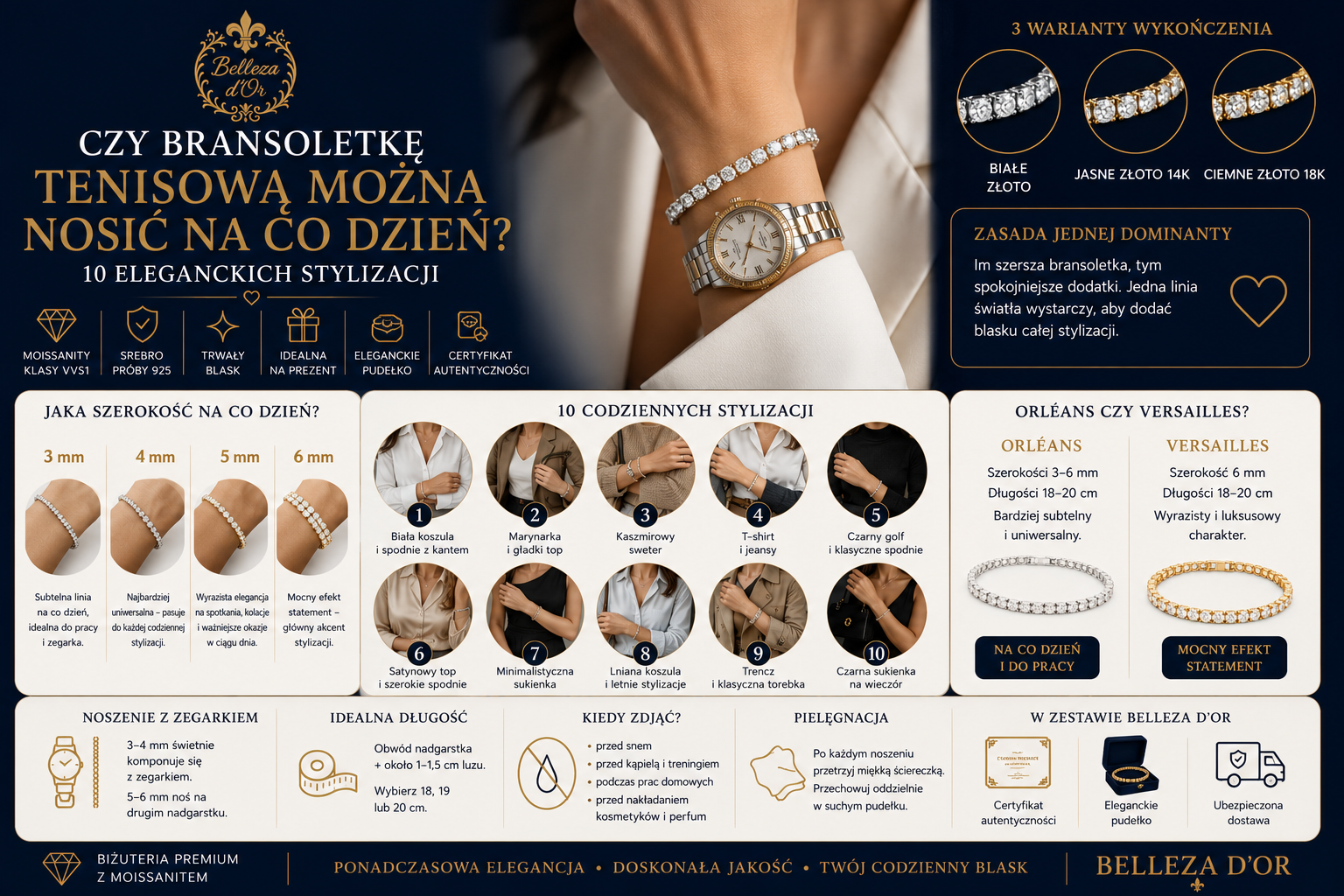 Czy bransoletkę tenisową można nosić na co dzień? 10 eleganckich stylizacji