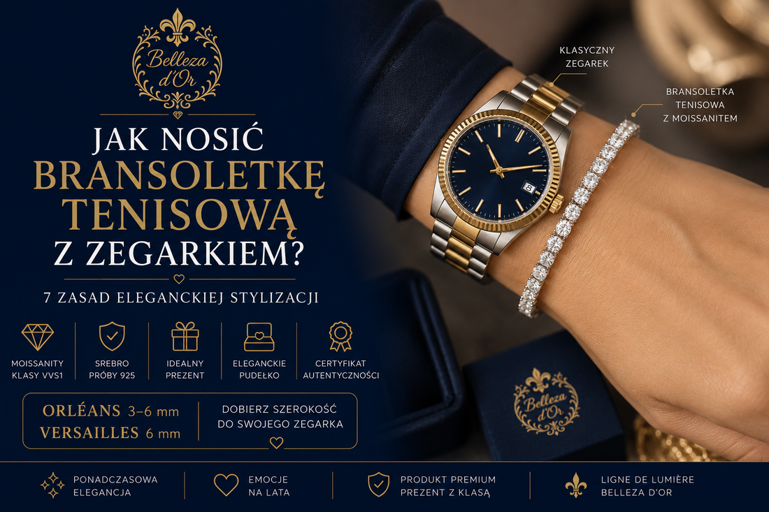 Jak nosić bransoletkę tenisową z zegarkiem? 7 zasad eleganckiej stylizacji