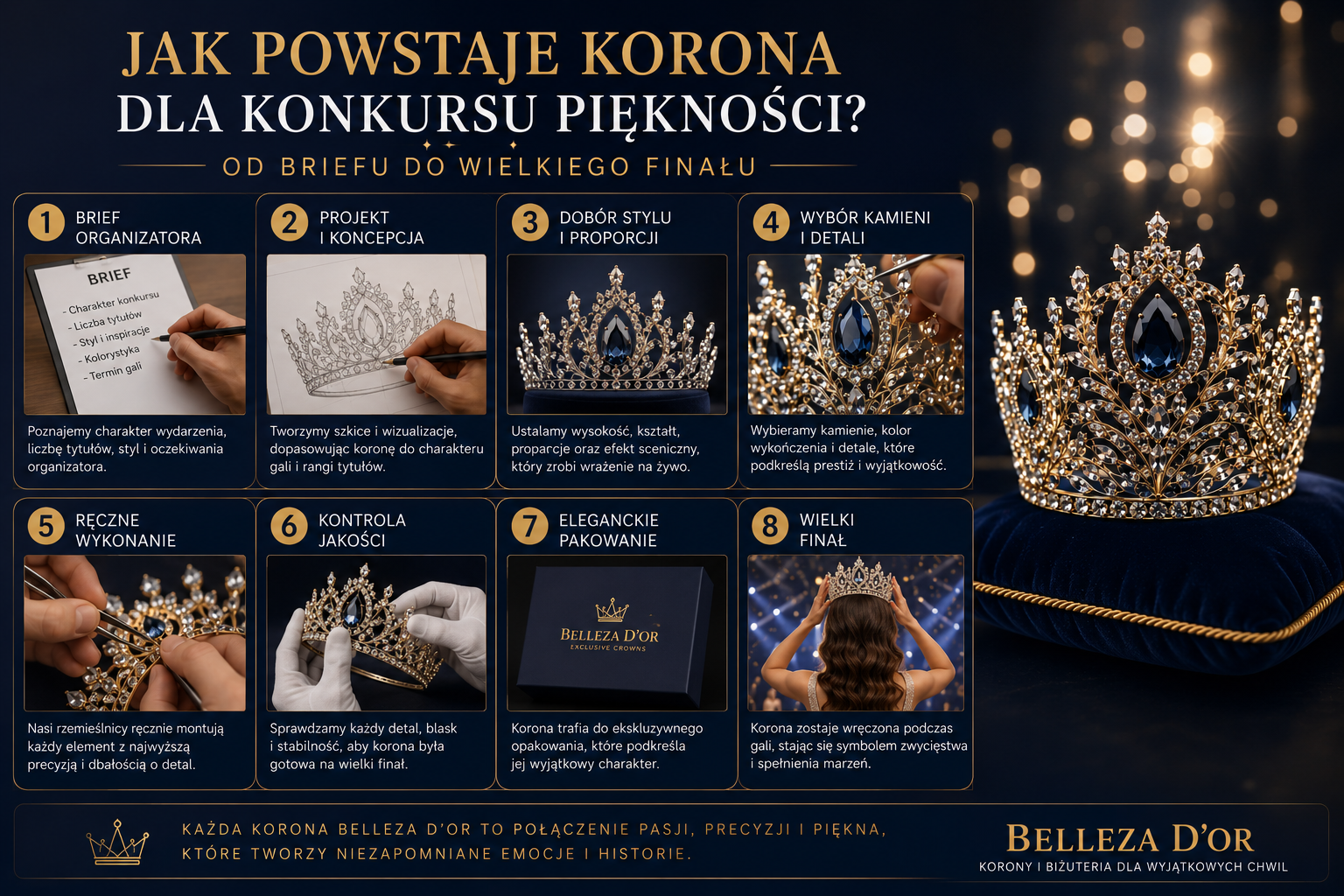 Jak powstaje korona dla konkursu piękności? Od briefu do wielkiego finału