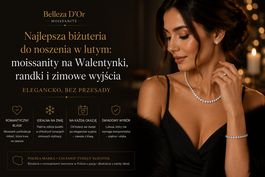 Najlepsza biżuteria do noszenia w lutym: moissanity na Walentynki, randki i zimowe wyjścia (elegancko, bez przesady)