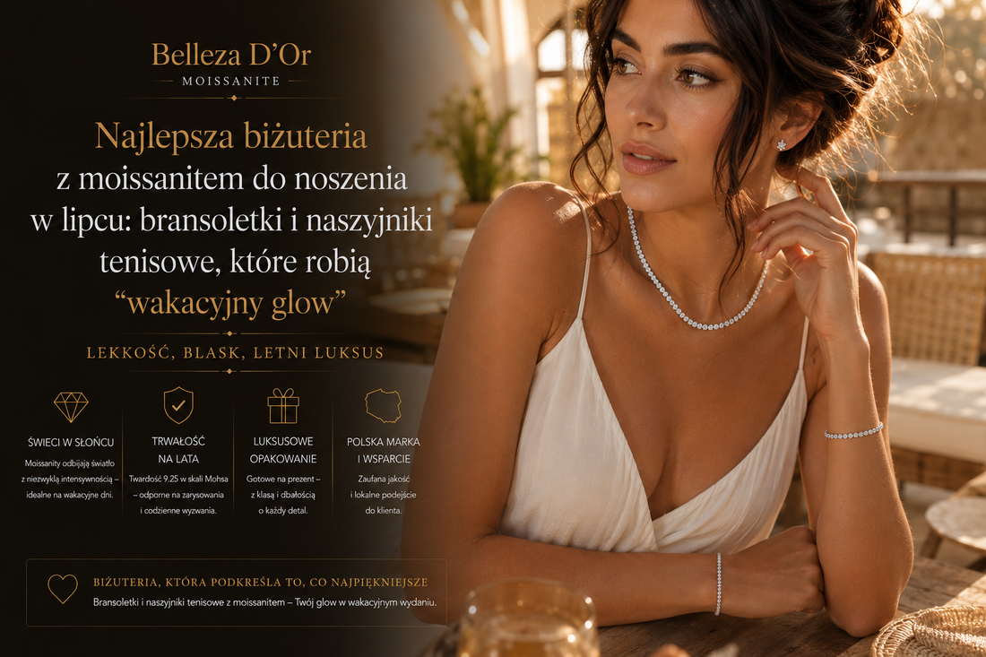Najlepsza biżuteria z moissanitem do noszenia w lipcu: bransoletki i naszyjniki tenisowe, które robią „wakacyjny glow”