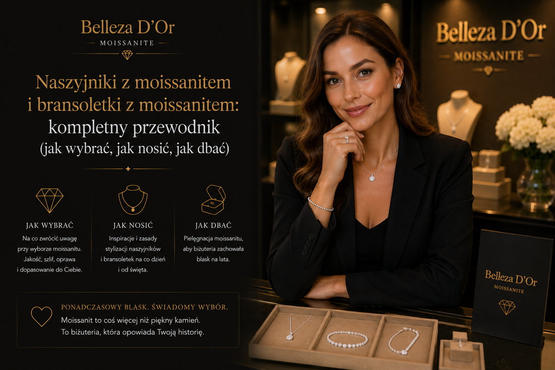 Naszyjniki z moissanitem i bransoletki z moissanitem: kompletny przewodnik (jak wybrać, jak nosić, jak dbać)
