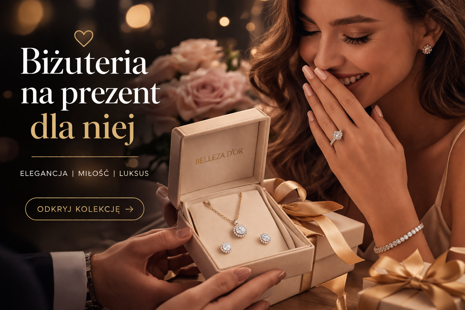 Biżuteria na prezent z moissanitem dla niej
