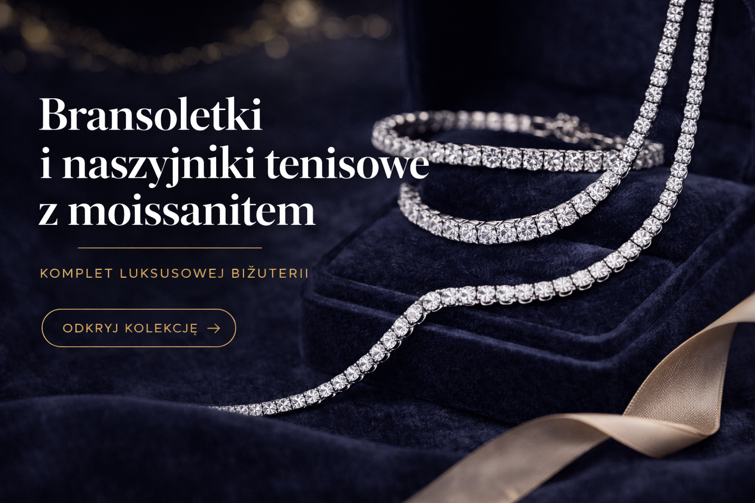 Bransoletki i naszyjniki tenisowe z moissanitem