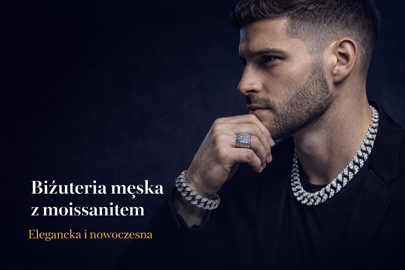 Biżuteria męska z moissanitem – elegancka i nowoczesna | Belleza D’or