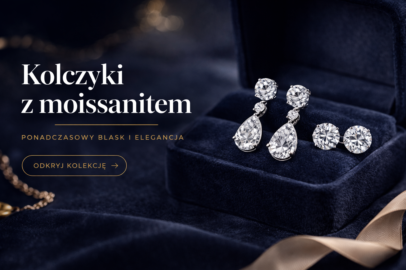 Kolczyki z moissanitem
