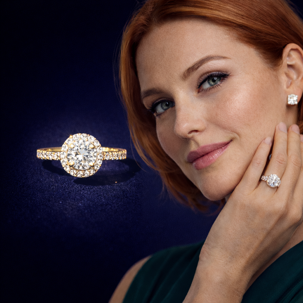 Pierścionki kobiece z mossanitem