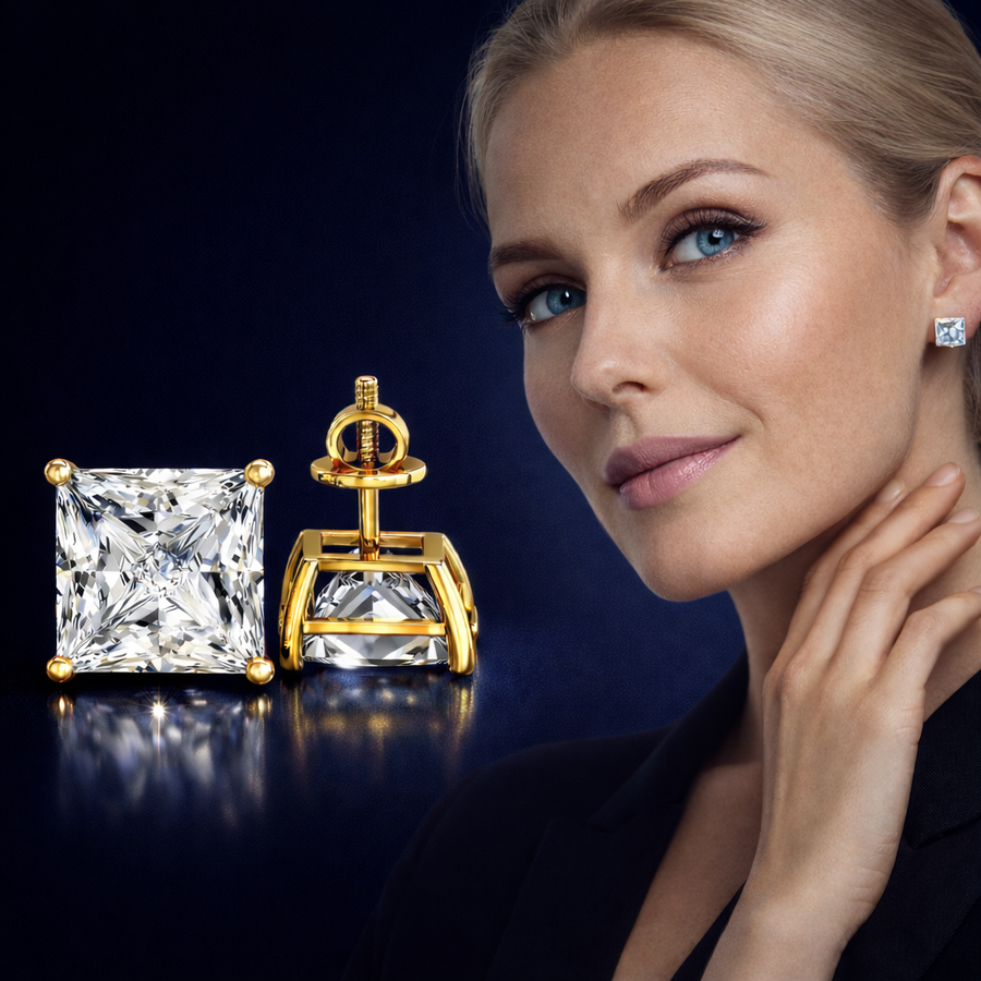 Kolczyki damskie z moissanitami – Belleza D’or (kategoria)