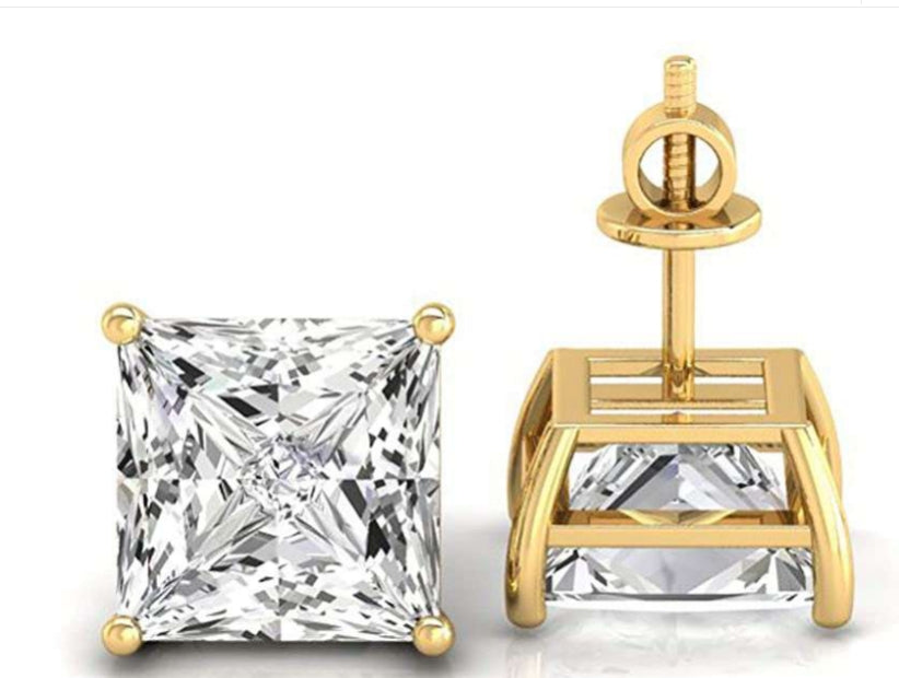 Kolczyki z moissanitem Helena - Belleza D’or