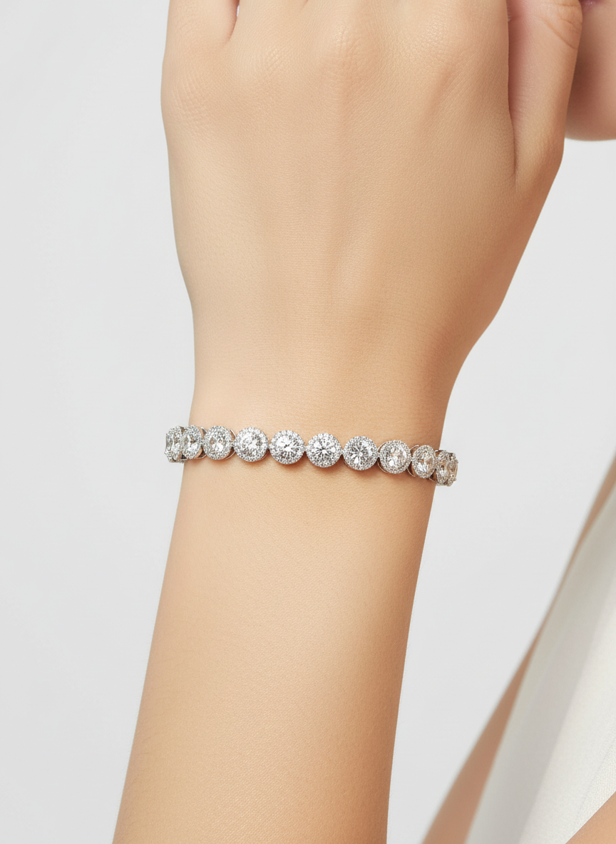 Bransoleta z moissanitem - Versailles