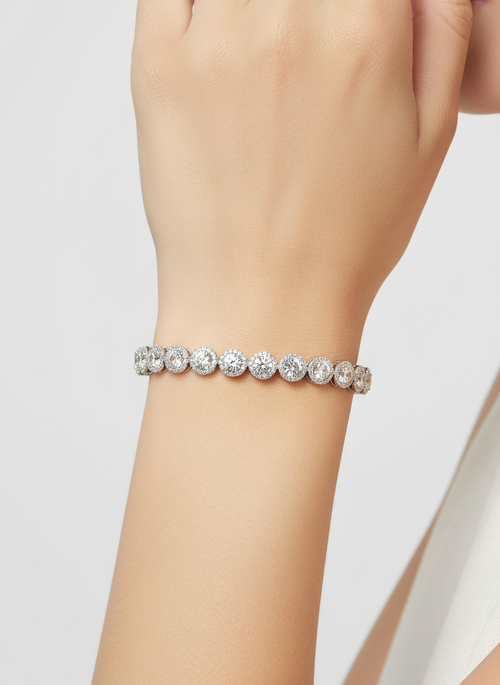 Bransoleta z moissanitem - Versailles