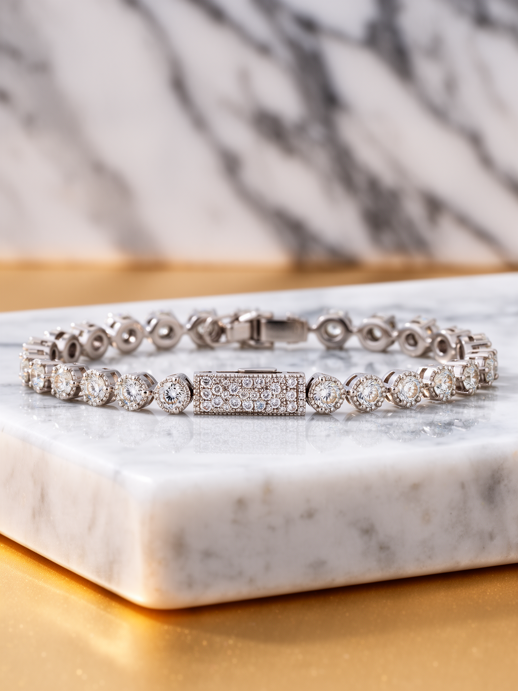 Bransoleta z moissanitem - Versailles