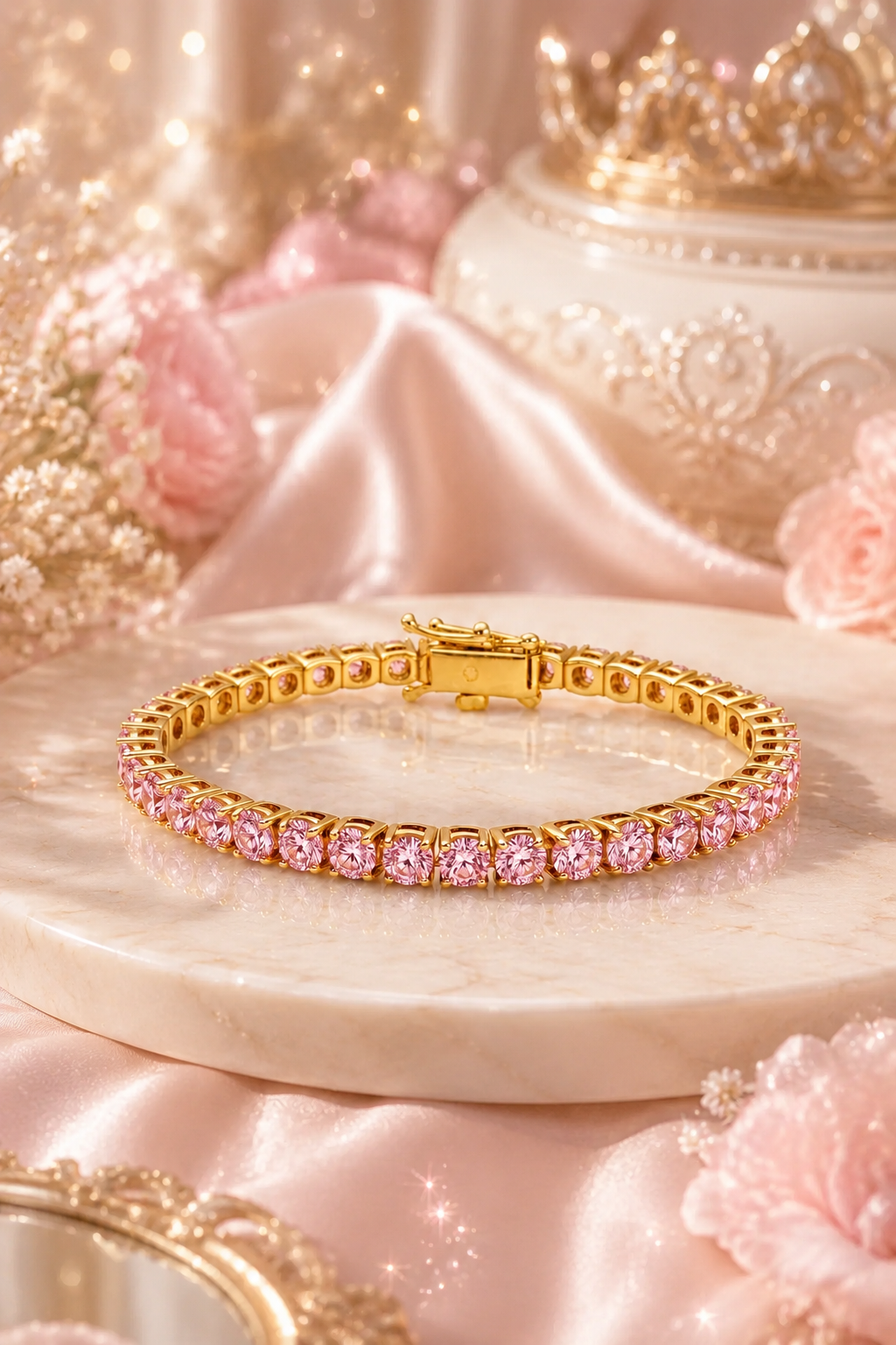 Bransoletka Tenisowa Adventure Princess – Rosé Étoile