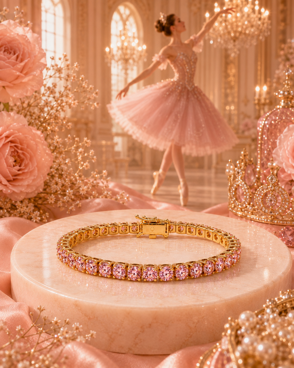 Bransoletka Tenisowa Adventure Princess – Rosé Étoile