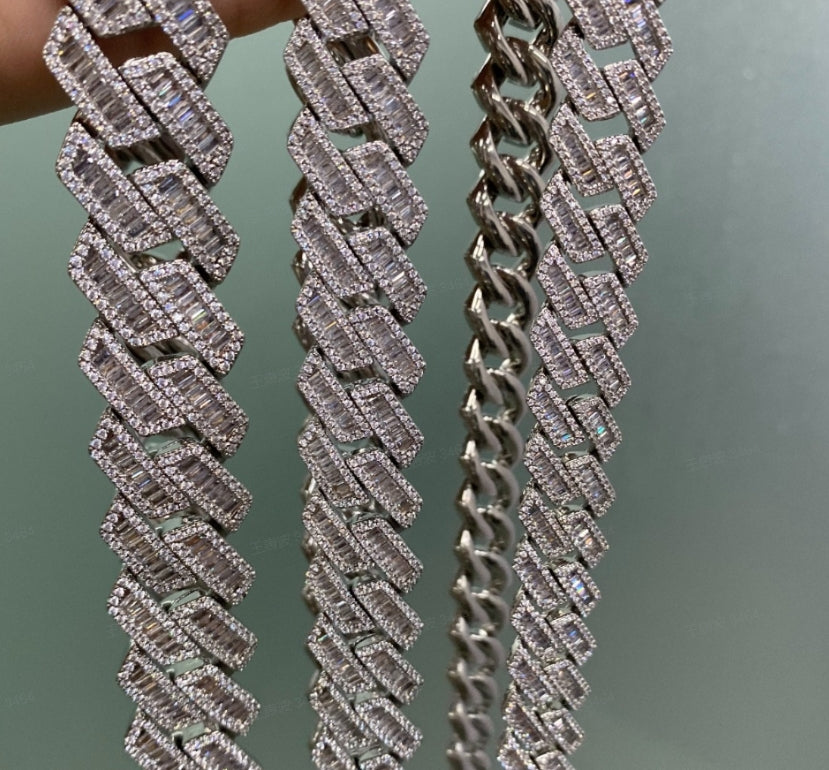 Męski łańcuch Sevilla z moissanitem