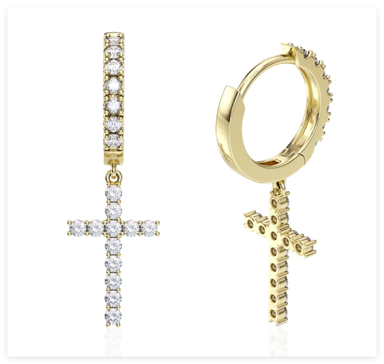 Kolczyki z moissanitem Beatrice - Belleza D’or