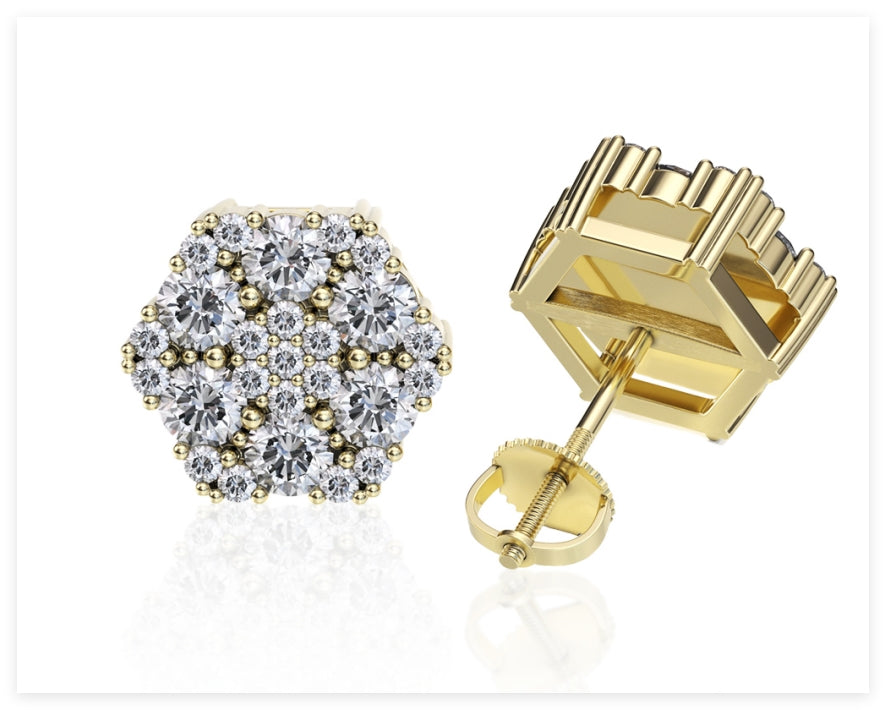 Kolczyki z moissanitem Victoria - Belleza D’or