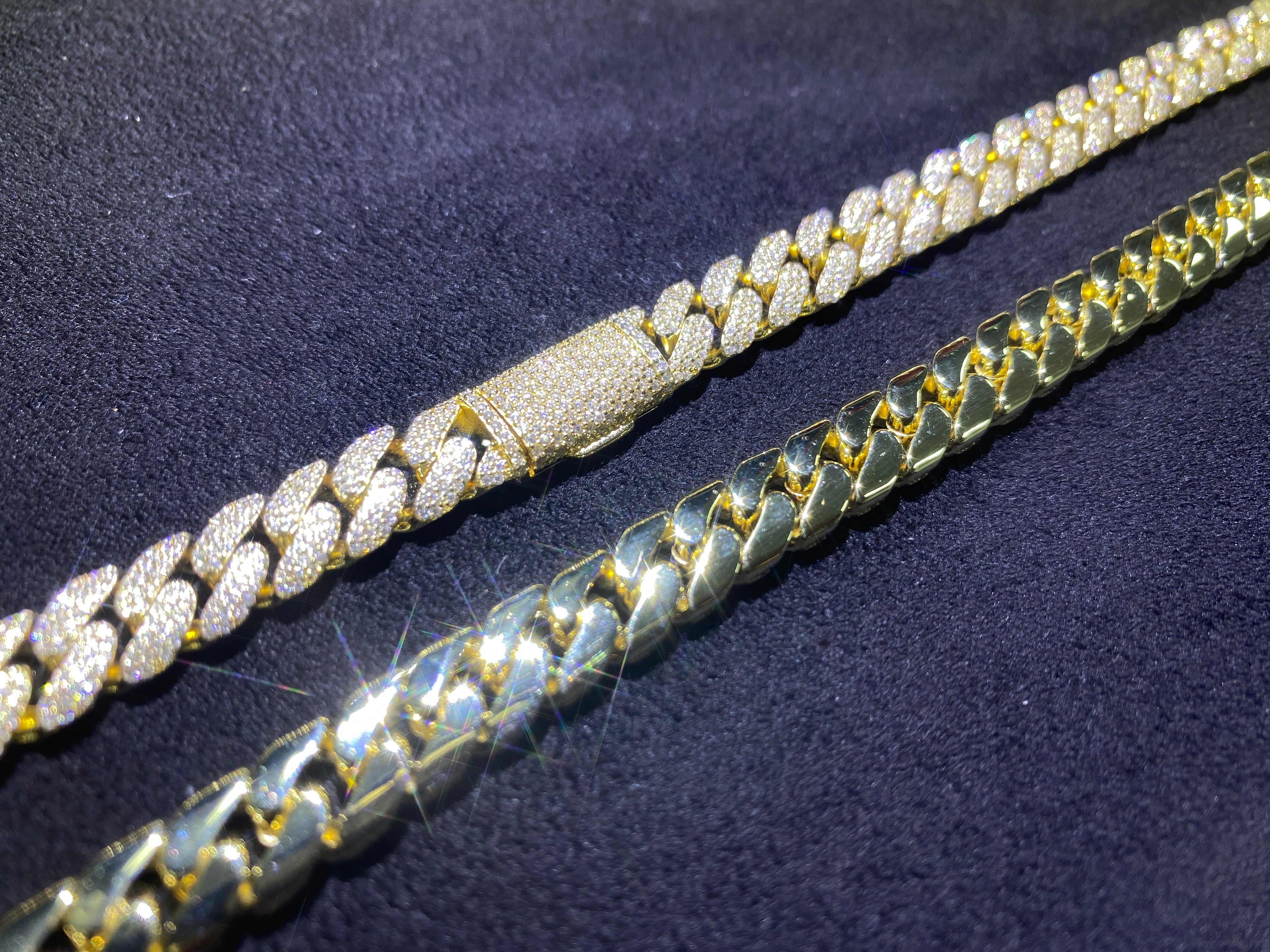 Męska bransoleta kubańska z moissanitem – Toledo