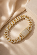 Herren-Kuba-Armband mit Moissanit – Toledo