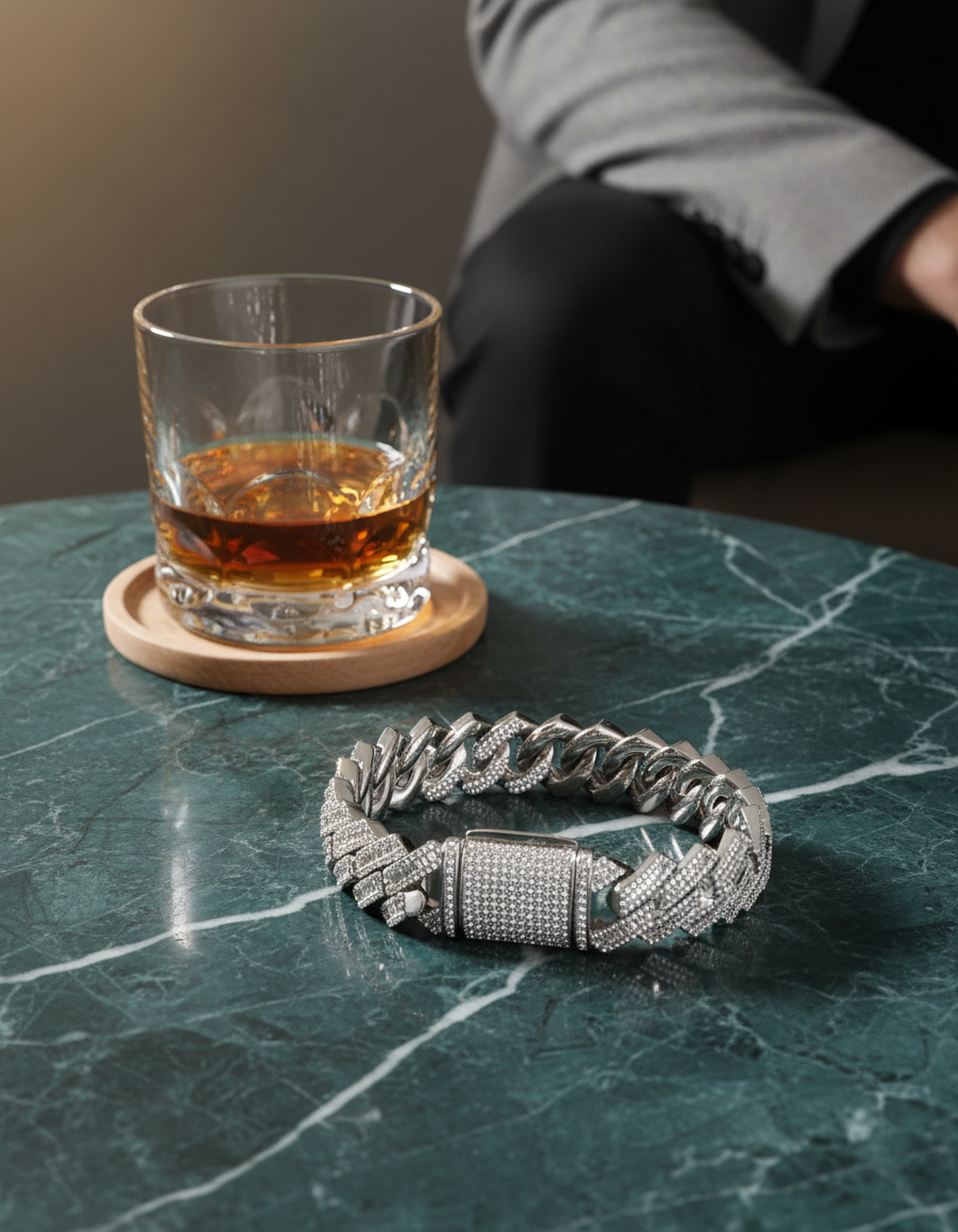 Męska bransoleta Sevilla z moissanitem