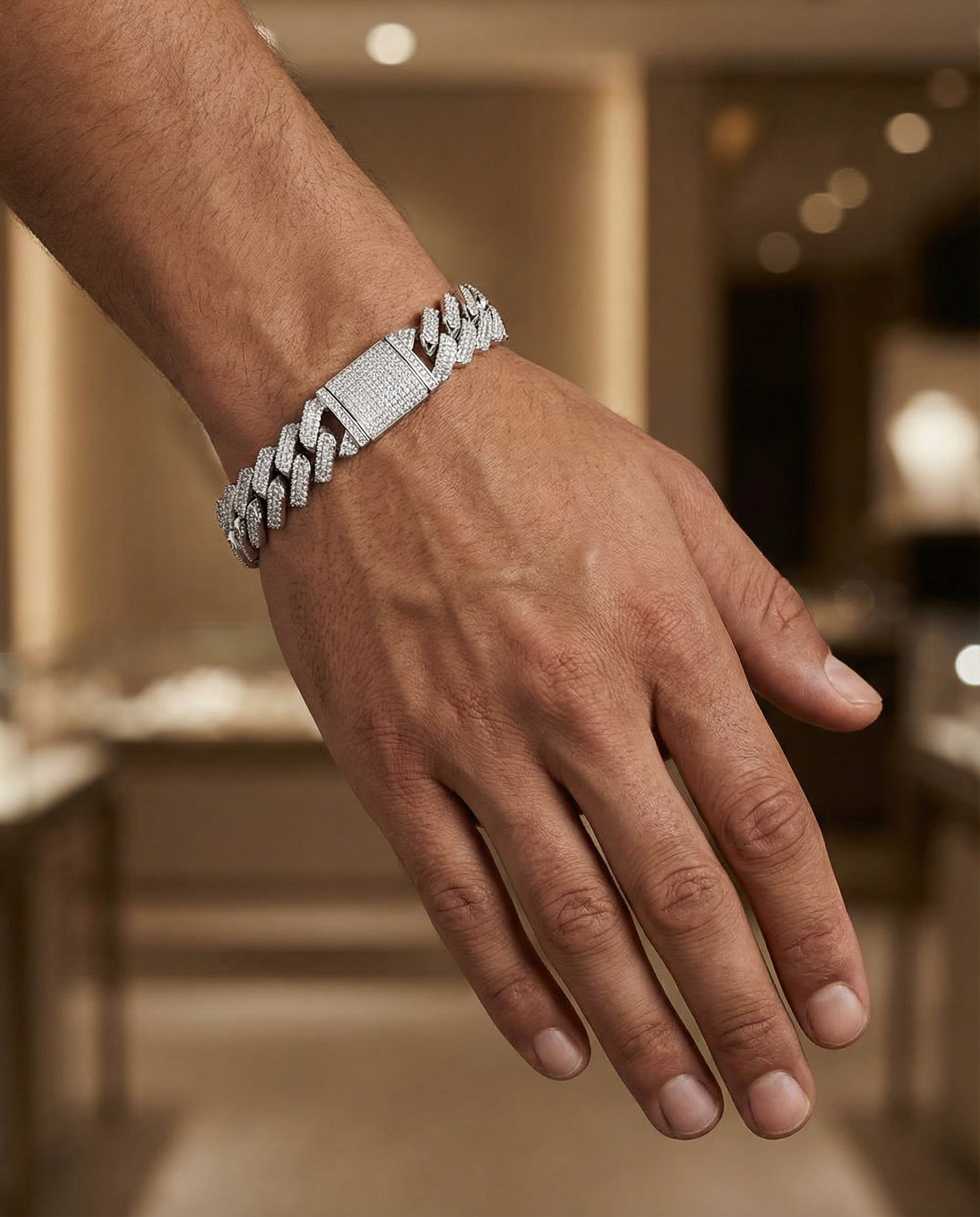 Męska bransoleta Sevilla z moissanitem