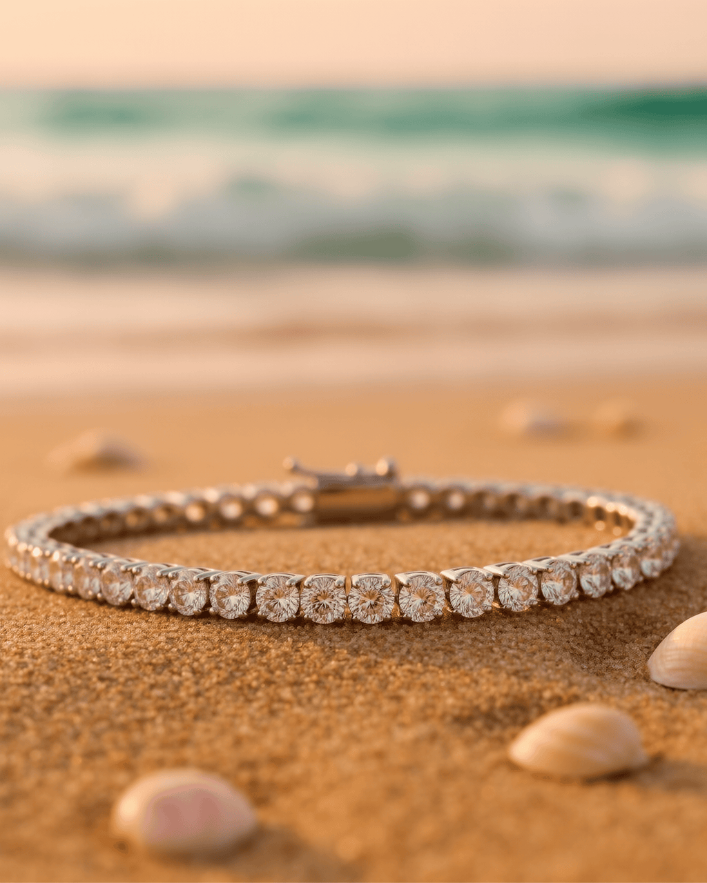 Bransoleta tenisowa z moissanitami – szlif brylantowy –  Orléans