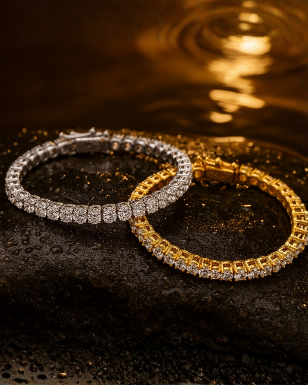 Bransoleta tenisowa z moissanitami – szlif brylantowy –  Orléans