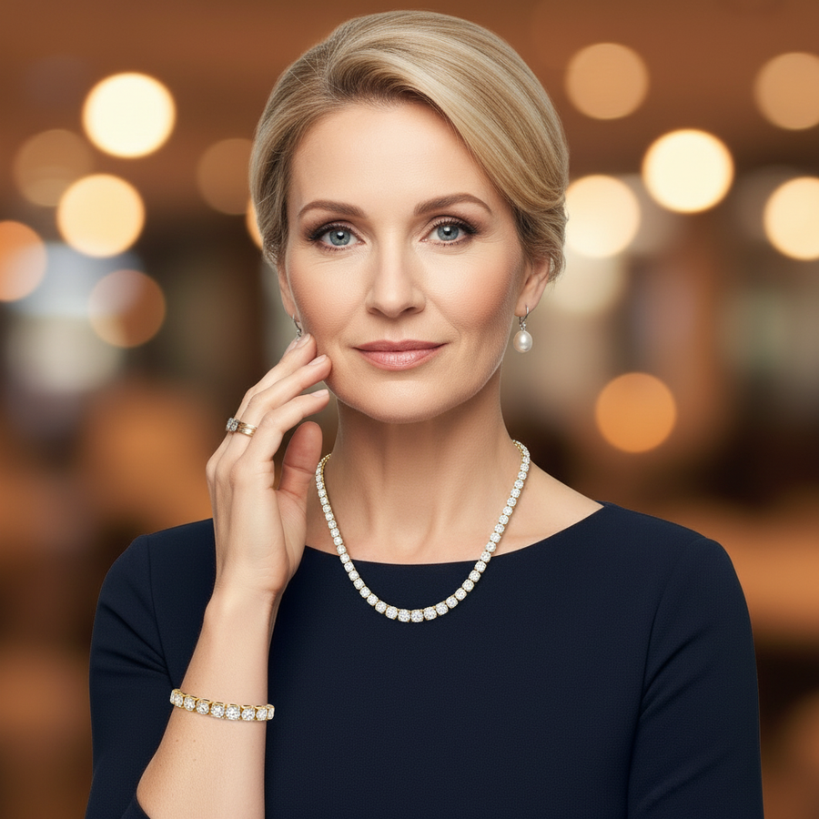 Naszyjnik tenisowy z moissanitami Orléans – elegancja bez wysiłku