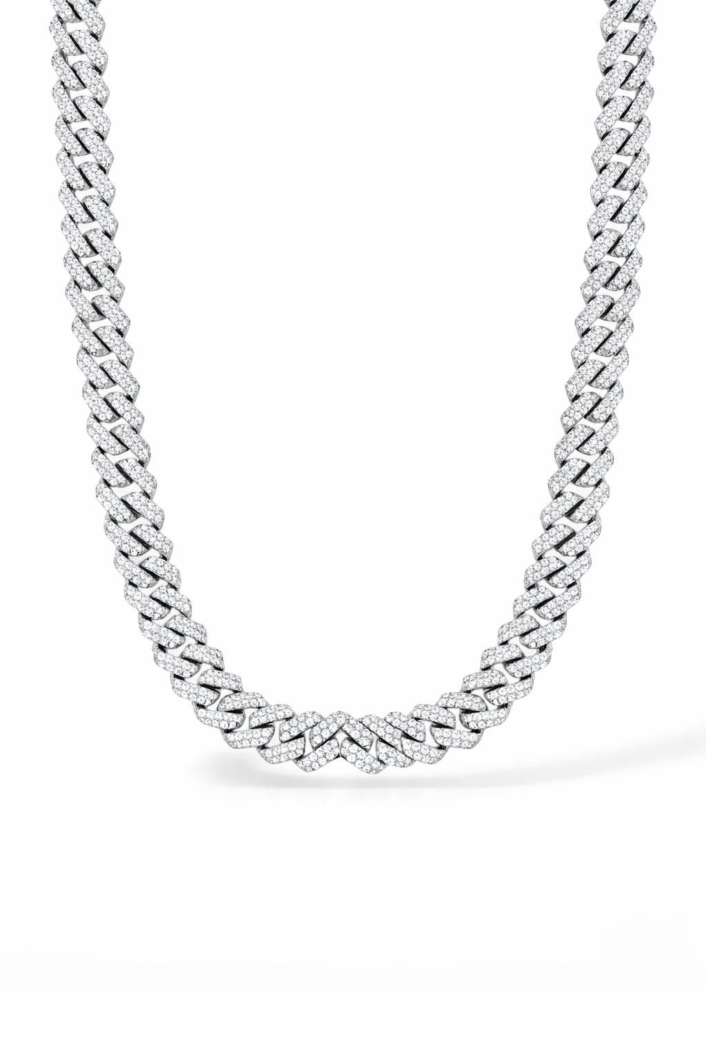 Męski łańcuch kubański z moissanitem – Toledo